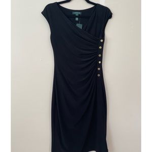 Ralph Lauren 4 | Black Cinched Button Dress